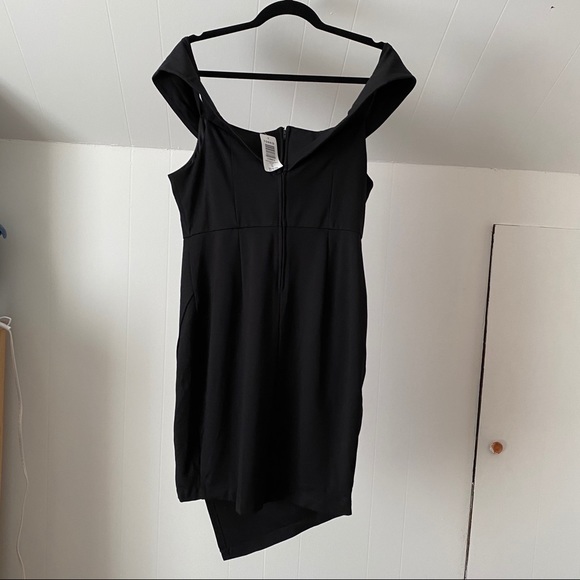 Torrid | Black Off-Shoulder Ponte Body Con Dress - Picture 3 of 8